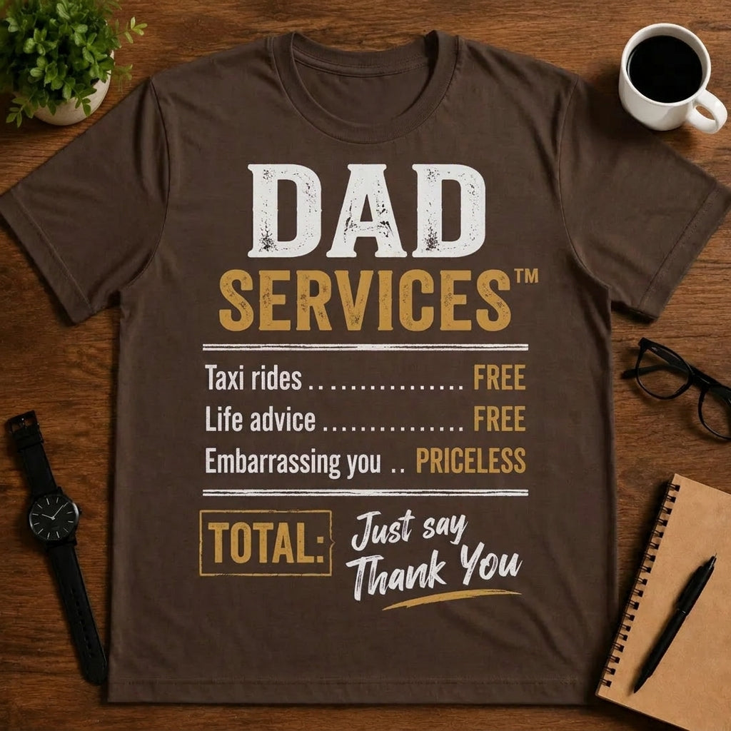 DAD SERVICES™ Taxi rides..FREE. Life advice..FREE. Embarrassing you..PRICELESS