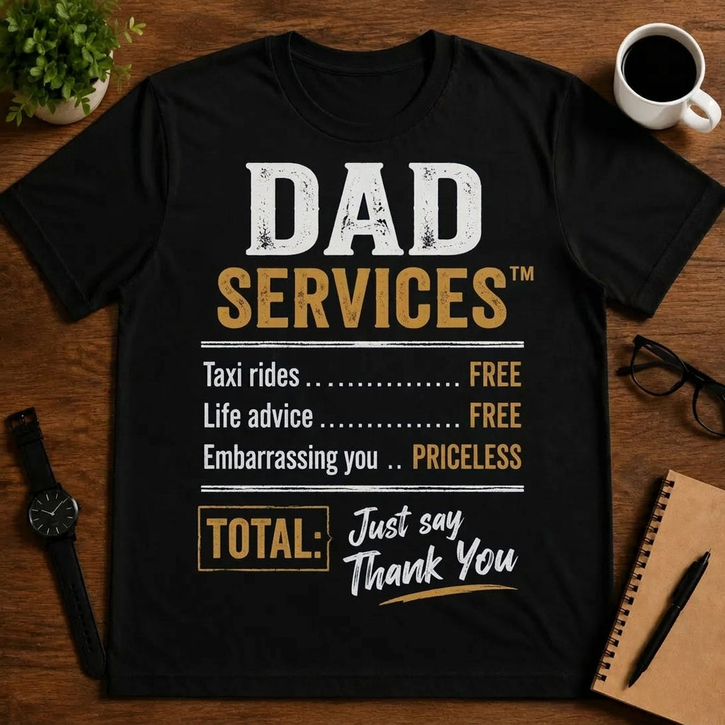 DAD SERVICES™ Taxi rides..FREE. Life advice..FREE. Embarrassing you..PRICELESS